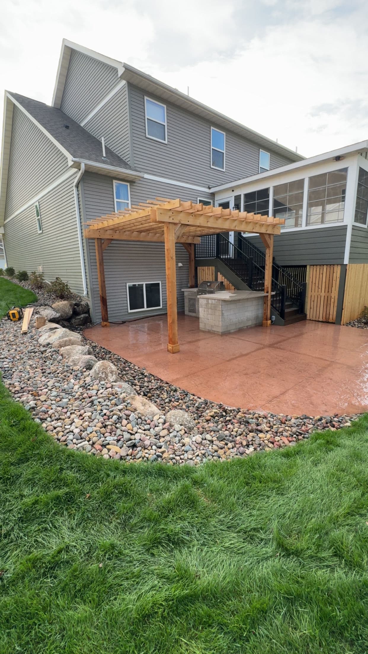Gallery photos for Backyard Transformation with Retaining Wall and Outdoor Kitchen in Lakeville: Image #8