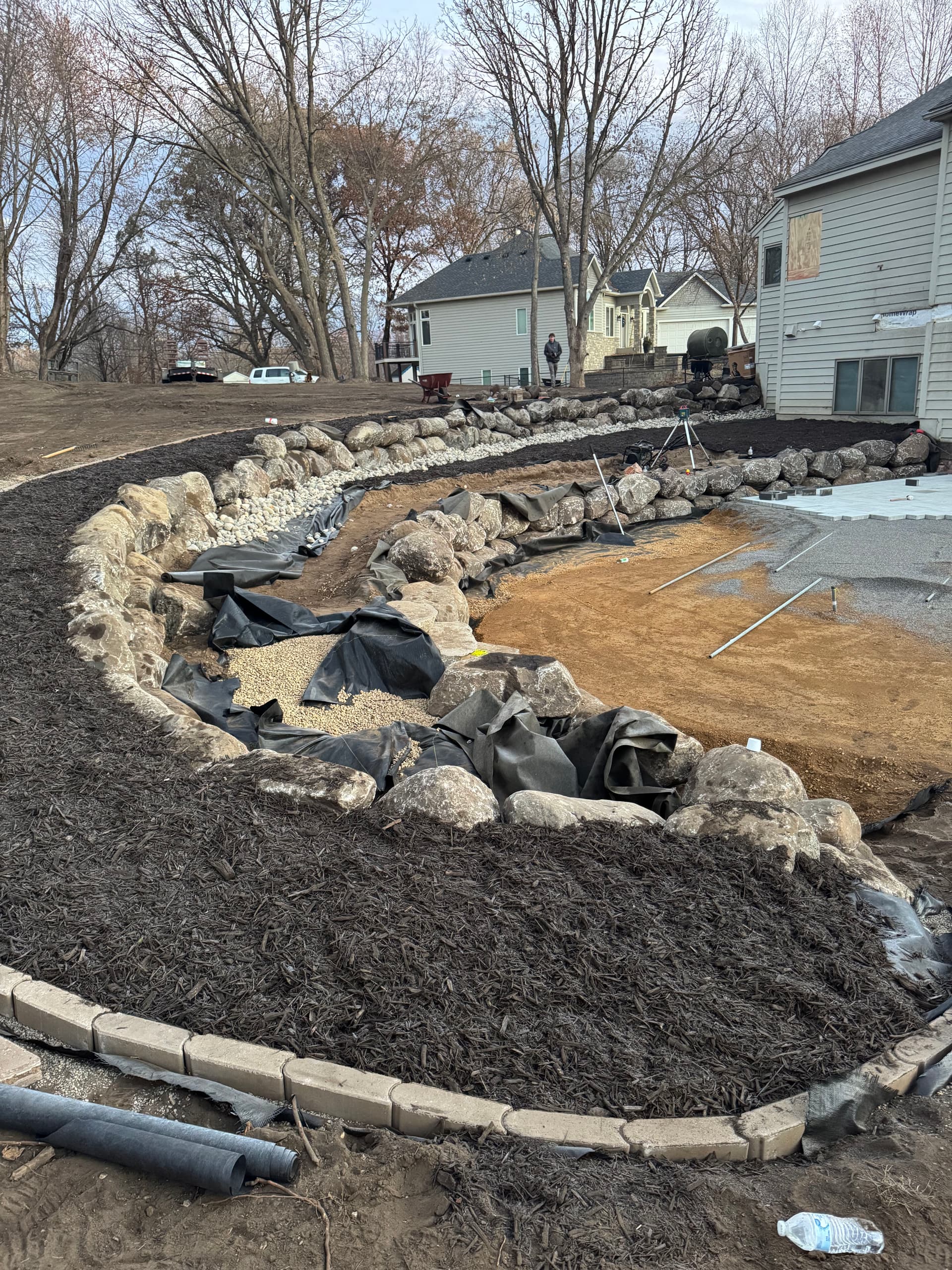 Gallery photos for Yard Renovation with Boulder Walls & Paver Patios in Minnetonka: Image #7
